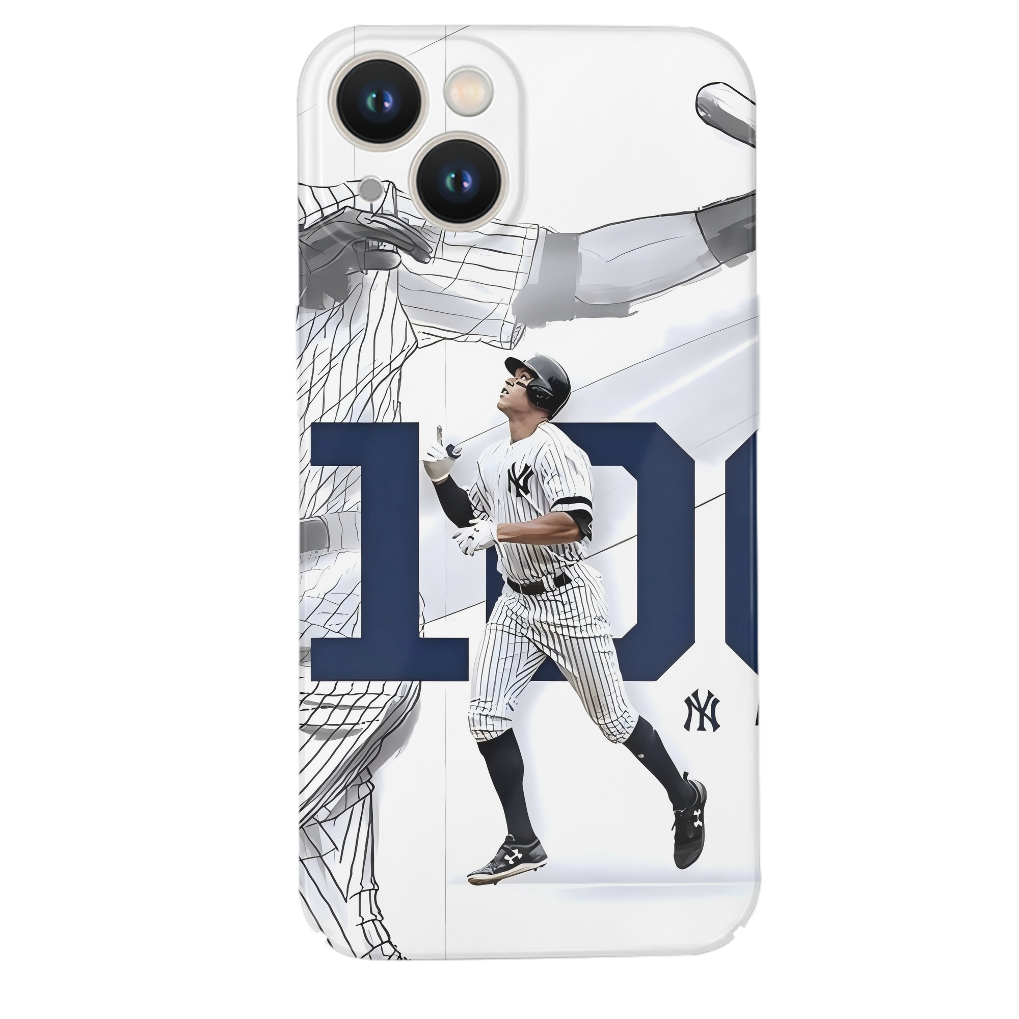 Aaron Judge 100 Home Runs IPhone 14 Series Full-Cover Hard Case – Shockproof With Raised Camera Protection – Precise Cutouts, Wireless Charging Compatible – Durable, Anti-Yellowing, Easy To Clean